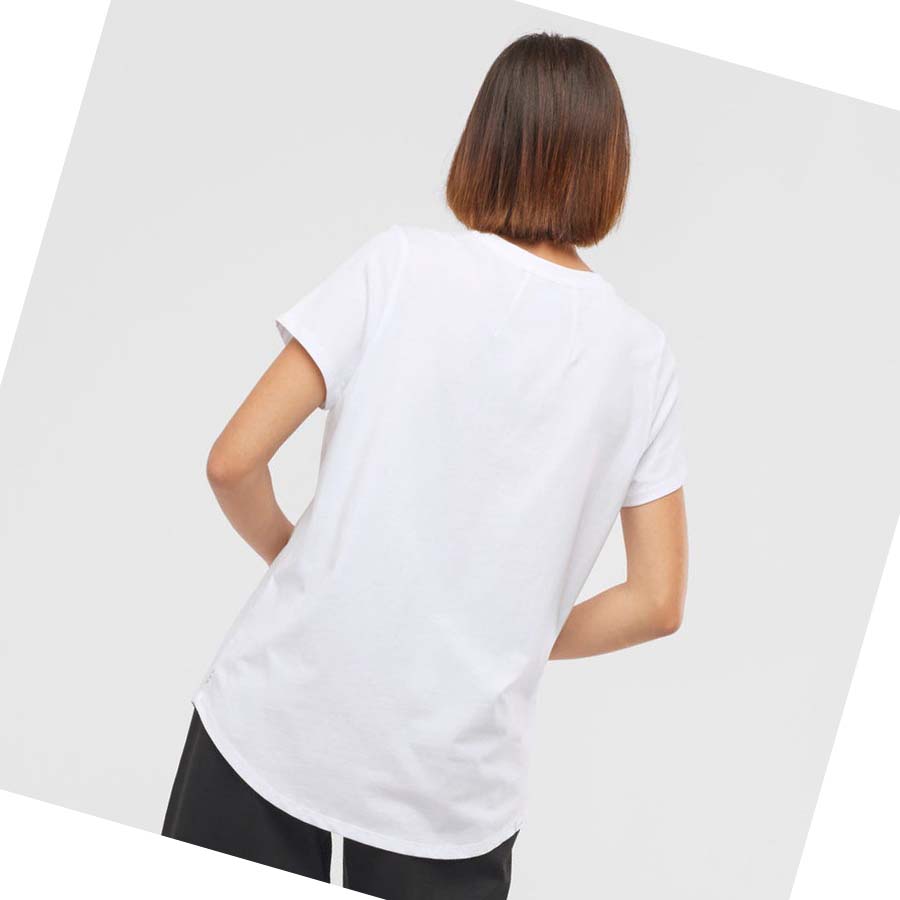 Camiseta Salomon OUTLIFE SCOOP HEM TEE W Mujer Blancos | MX 2571XYU